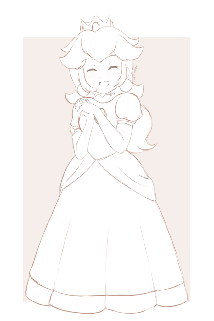 princess peach (mario) drawn by chocomiru