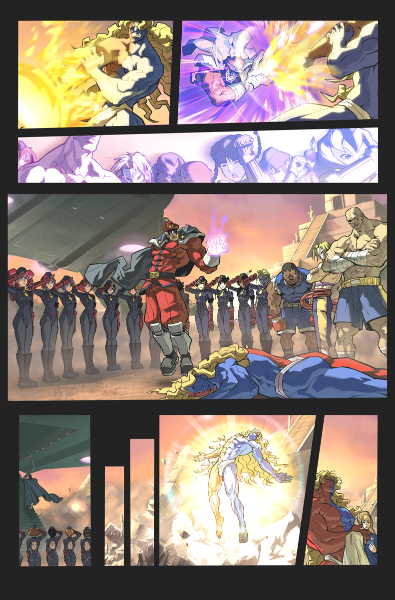 m. bison, sagat, vega, kolin, balrog, and 13 more (street fighter and 5 more) drawn by arnold_tsang and udon_entertainment