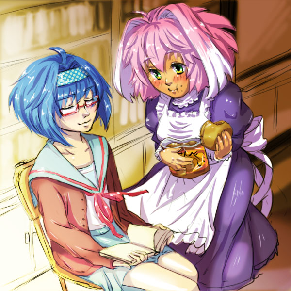 nagato yuki, asahina mikuru, seraphita, and kelvena (suzumiya haruhi no yuuutsu and 1 more) drawn by noche_chunzi