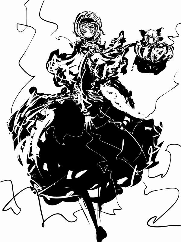 alice margatroid and shanghai doll (touhou) drawn by f7(eiki)