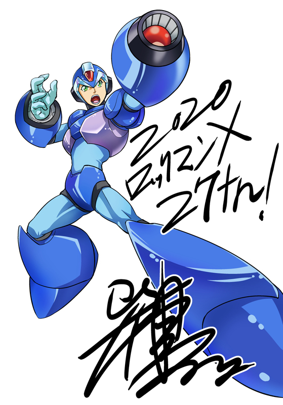x (mega man and 1 more) drawn by werou