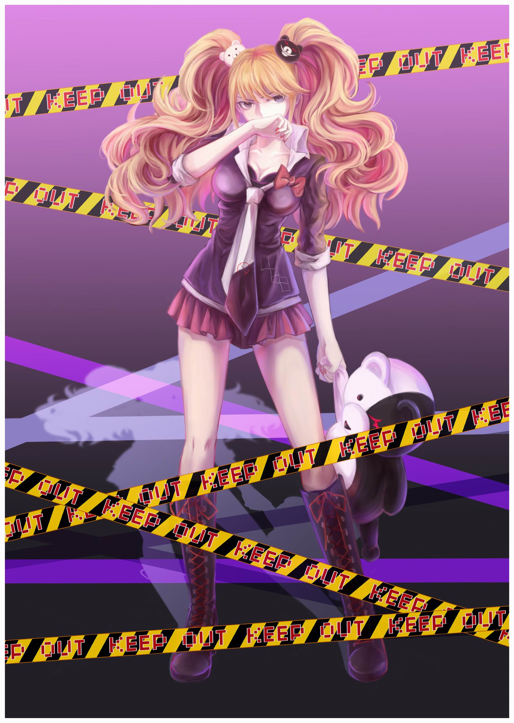 Enoshima Junko And Monokuma Danganronpa And 1 More Drawn By Yih Danbooru