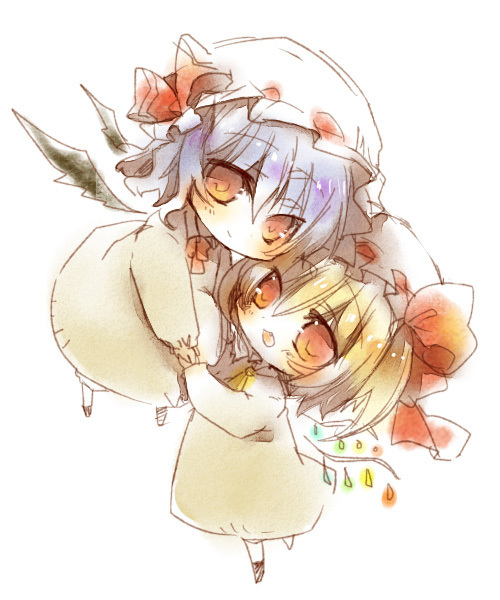 remilia scarlet and flandre scarlet (touhou) drawn by uru_uzuki