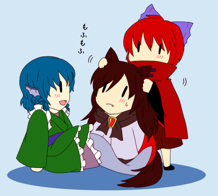 imaizumi kagerou, sekibanki, and wakasagihime (touhou and 1 more) drawn by sunshinek