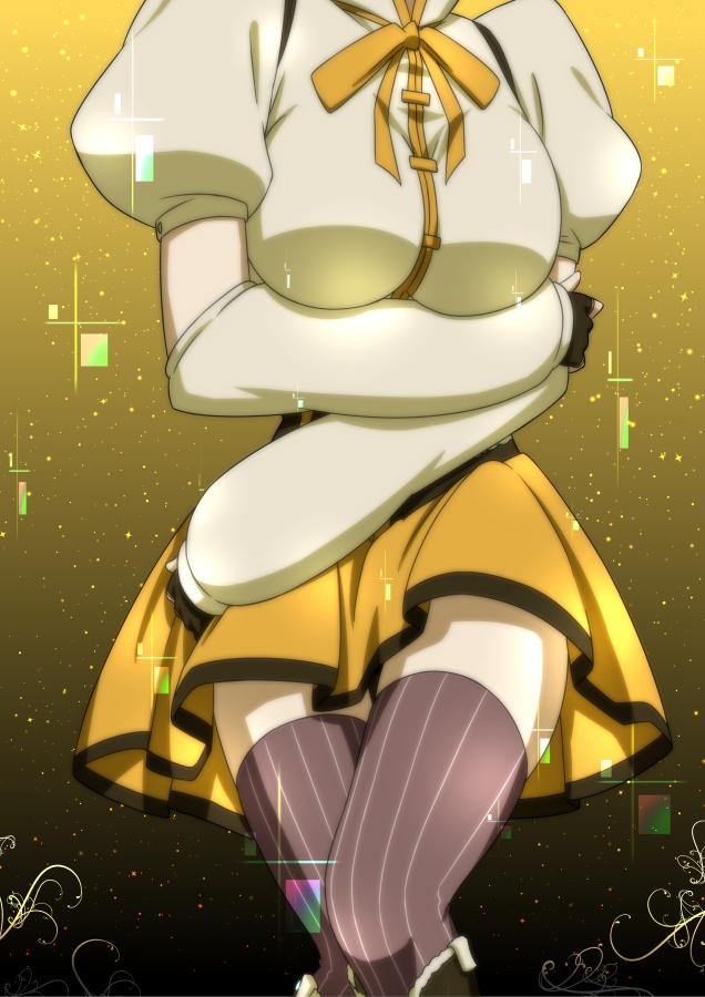 tomoe mami (mahou shoujo madoka magica) drawn by oku_no_shi