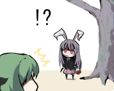 kochiya sanae and reisen udongein inaba (touhou) drawn by gatau