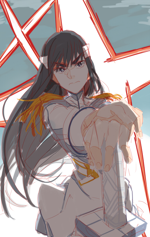 kiryuuin satsuki and junketsu (kill la kill) drawn by super_rakugaki