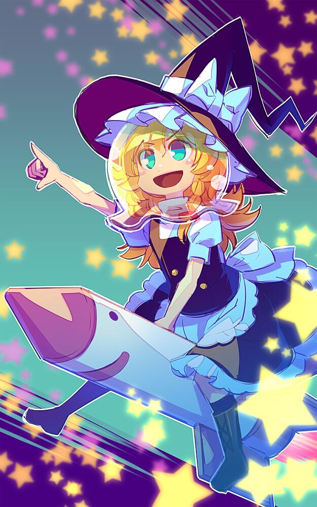 kirisame marisa and mimi-chan (touhou) drawn by zounose