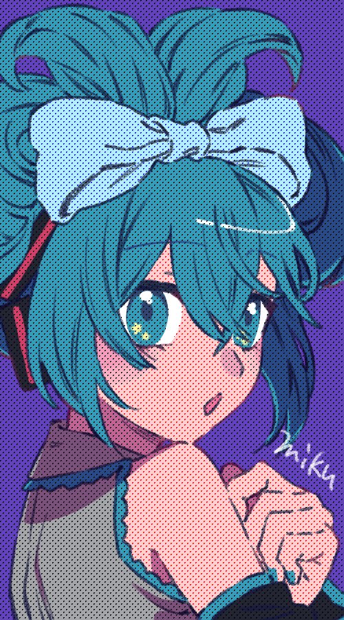 hatsune miku and cinnamiku (vocaloid) drawn by tere_douga