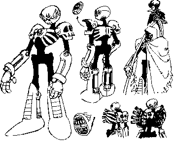 skull man (mega man and 2 more) drawn by ariga_hitoshi