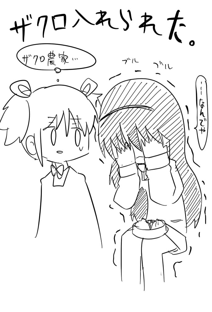 akemi homura and kaname madoka (mahou shoujo madoka magica and 1 more) drawn by nura_(oaaaaaa)