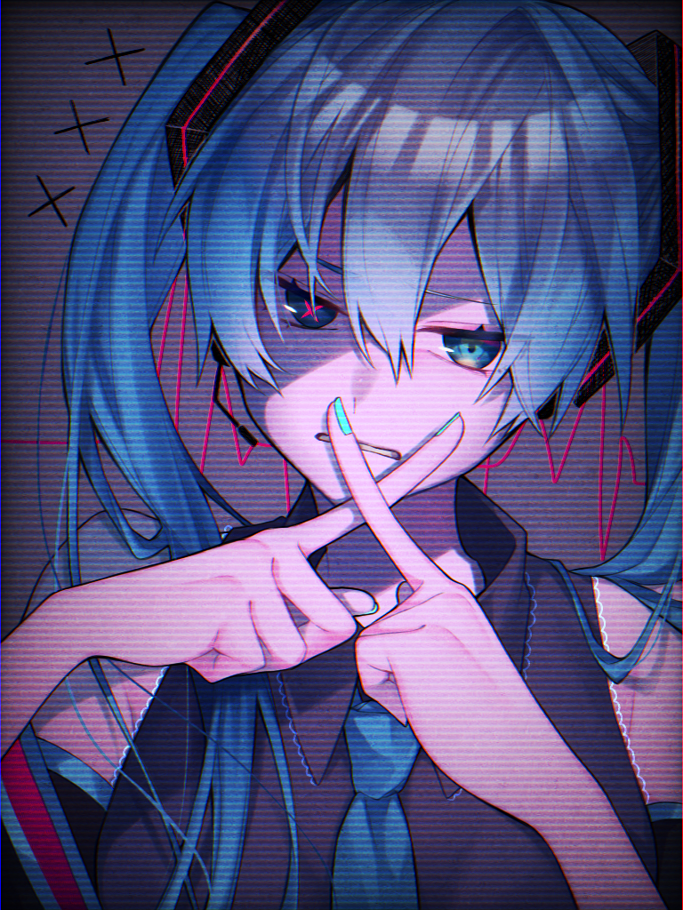 hatsune miku (vocaloid) drawn by kazuin_suzumi
