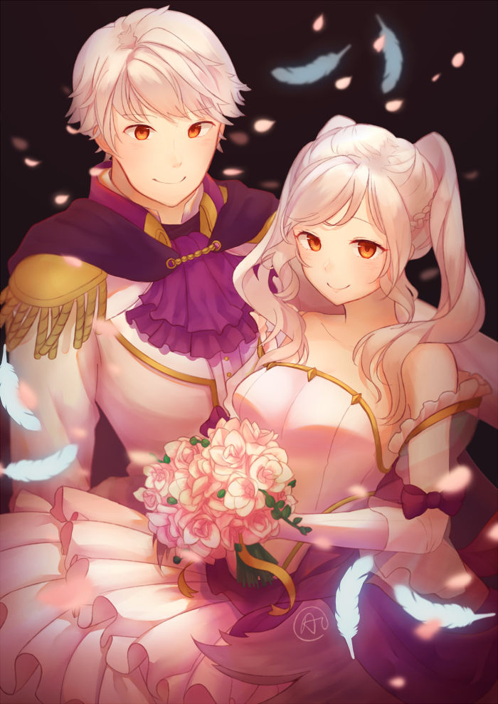 female robin and male robin (fire emblem and 1 more) drawn by aprahnicus