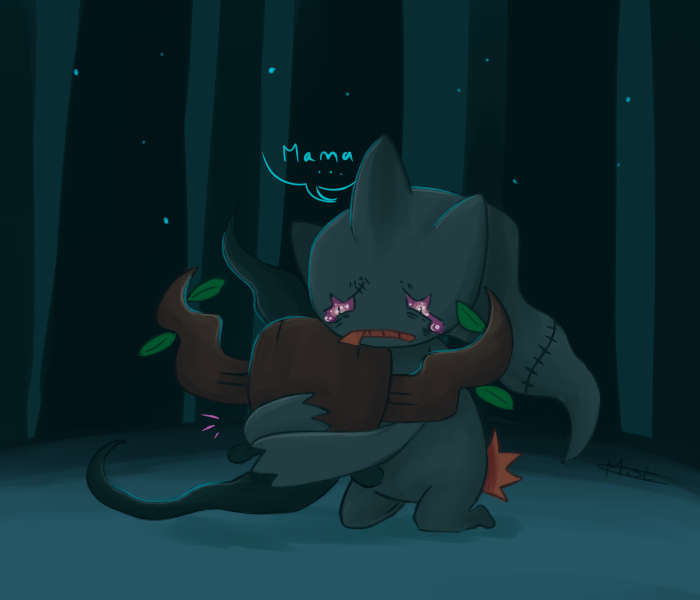 banette and phantump (pokemon) drawn by kerokeroma