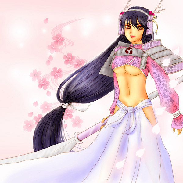 tomoe gozen and saisei (samurai deeper kyo) drawn by sagiri_kiyoshi_mushiro