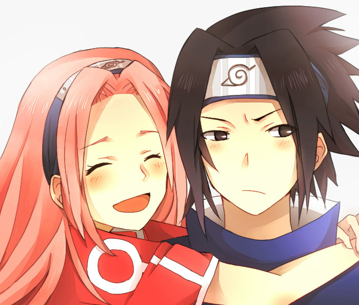 haruno sakura and uchiha sasuke (naruto) drawn by aosa_(aosakakeyou)