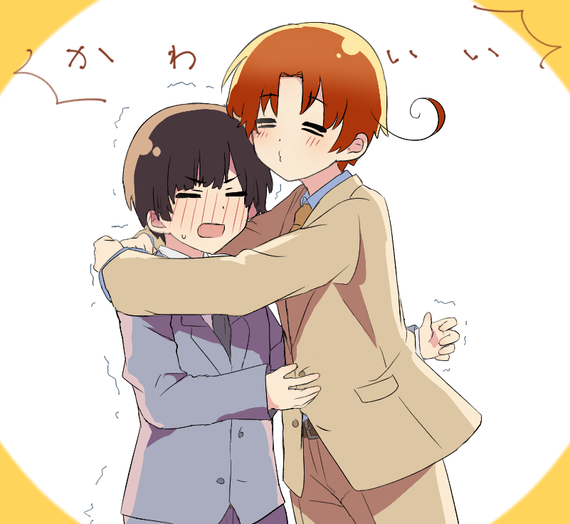 japan and northern italy (axis powers hetalia) drawn by wamin