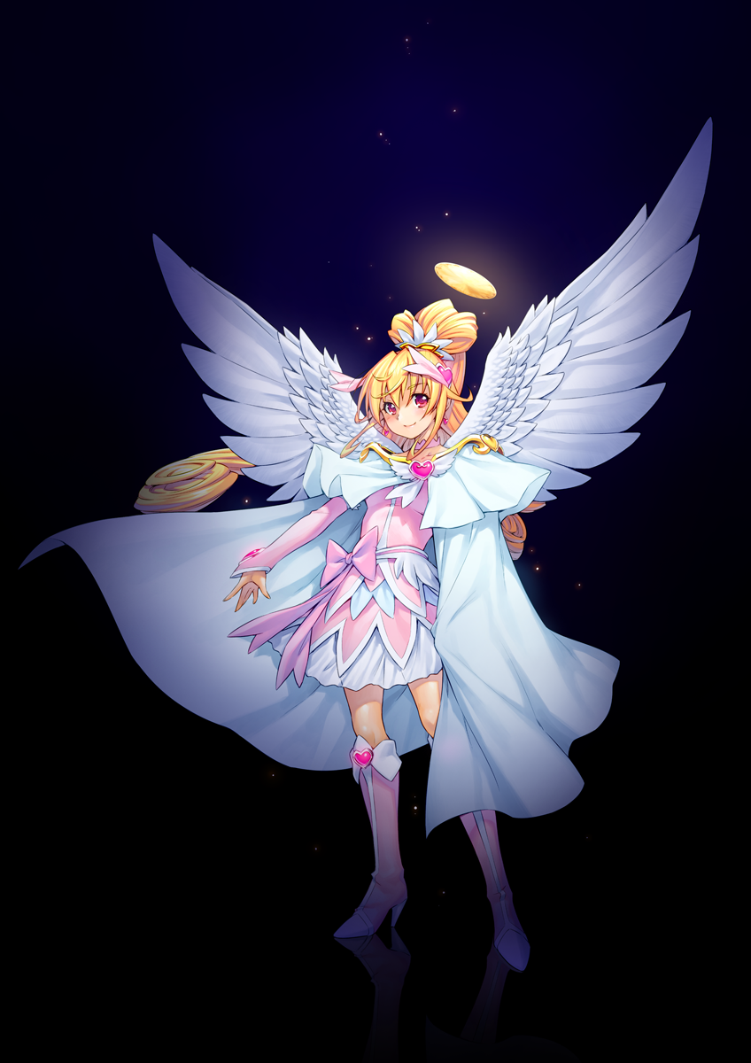 aida mana and cure heart (precure and 1 more) drawn by kazuma_muramasa