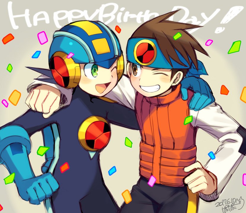 megaman.exe and lan hikari (mega man and 1 more) drawn by iroyopon