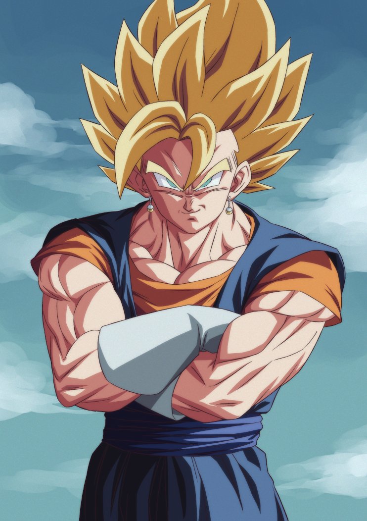 vegetto (dragon ball and 1 more) drawn by rom_(20)