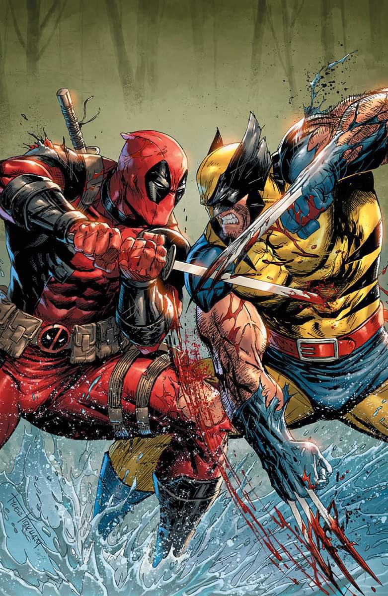 wolverine and deadpool (marvel and 2 more) drawn by tyler_kirkham