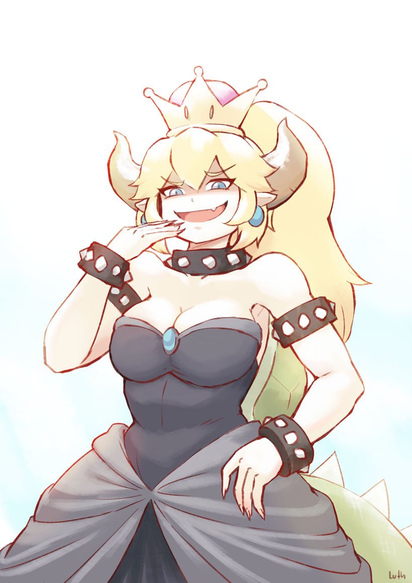 bowsette (mario and 1 more) drawn by lutherniel