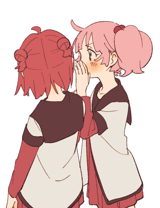 akaza akari and yoshikawa chinatsu (yuruyuri) drawn by namori