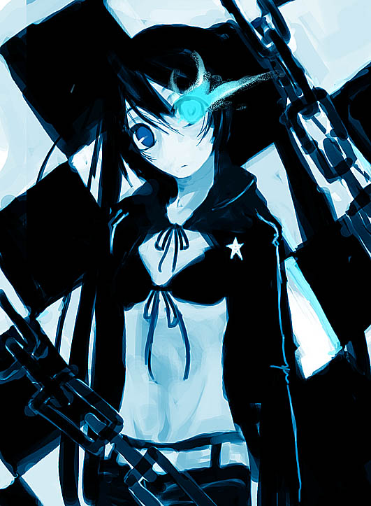 black rock shooter (black rock shooter) drawn by serika