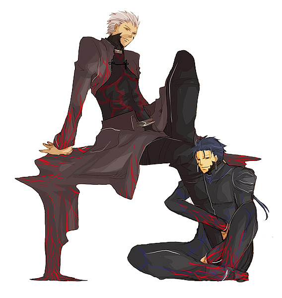 cu chulainn and archer (fate and 1 more)