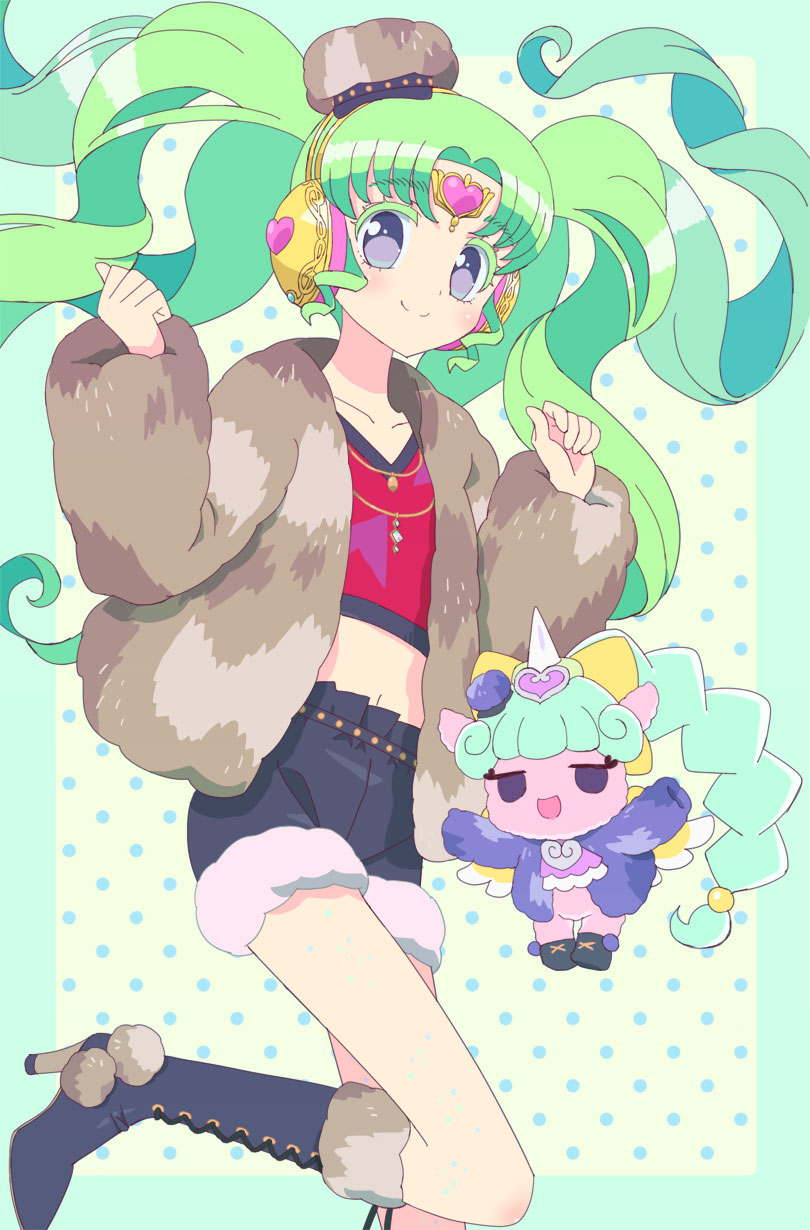 falulu and unicorn (pretty series and 1 more) drawn by ku_(residual666)