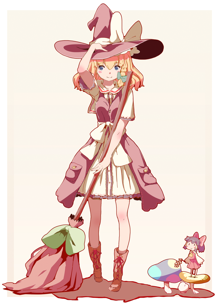 hakurei reimu and kirisame marisa (touhou) drawn by leo_hariyoru