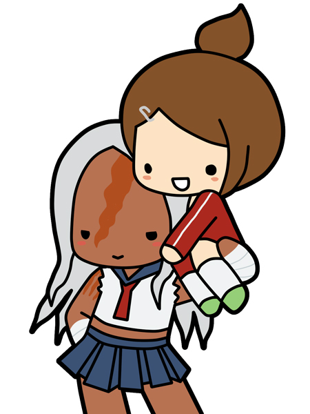 asahina aoi and ogami sakura (danganronpa and 1 more) drawn by kashiwa_kiseri