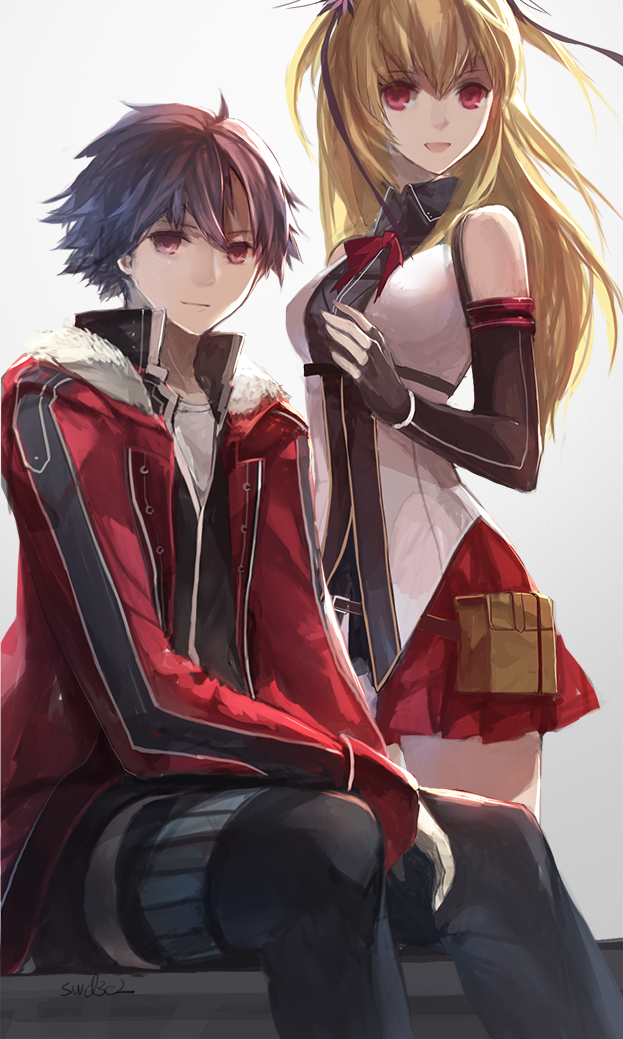 rean schwarzer and alisa reinford (eiyuu densetsu and 2 more) drawn by swd3e2