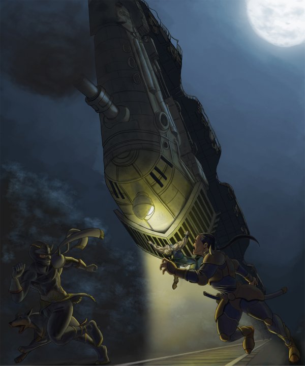 sabin rene figaro, shadow, cyan garamonde, interceptor, and phantom train (final fantasy and 1 more)