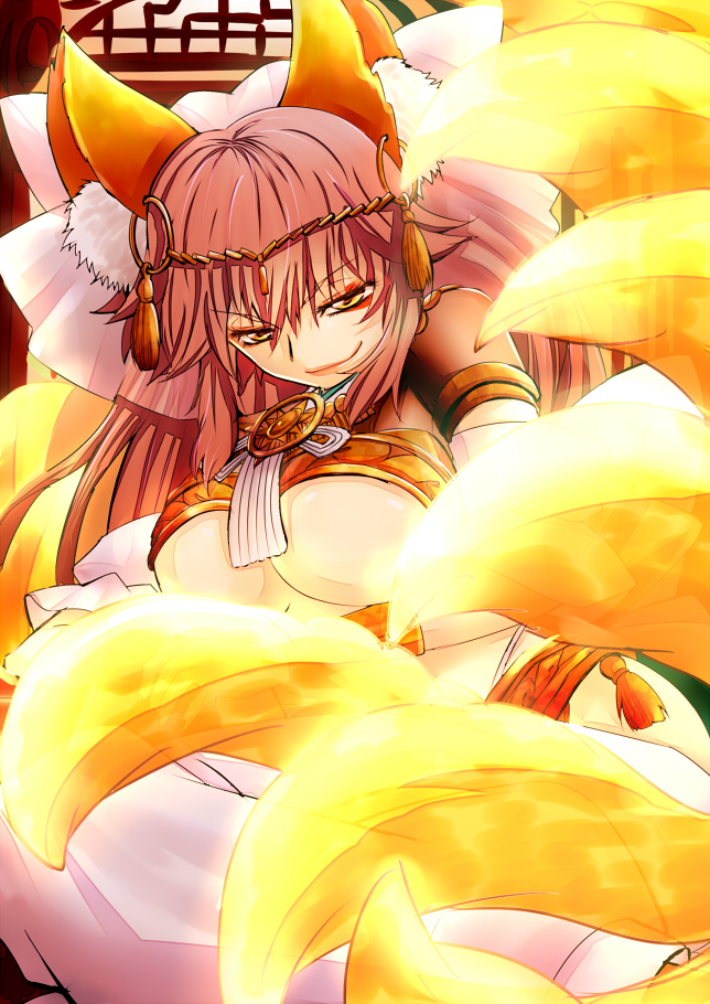 tamamo and amaterasu (fate and 2 more) drawn by urako
