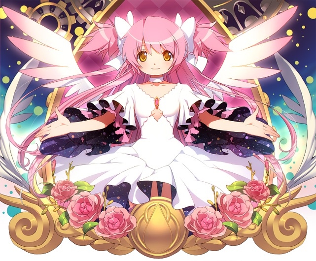 kaname madoka and ultimate madoka (mahou shoujo madoka magica) drawn by matsuki_ringo