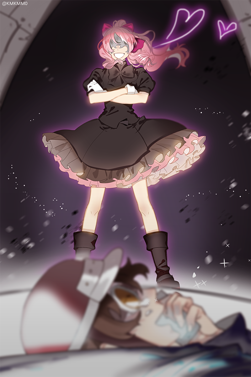 leonardo watch and aligula (kekkai sensen) drawn by km_(kyoma0)