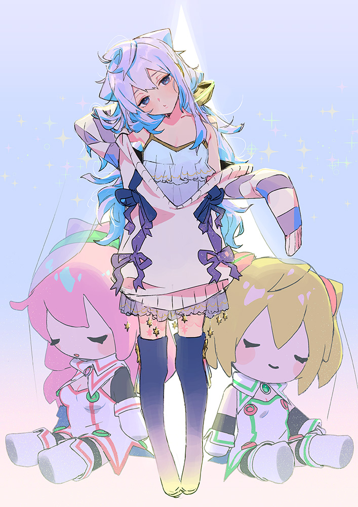 hacka doll 3, hacka doll 2, and hacka doll 1 (hacka doll) drawn by naoko_(naonocoto)