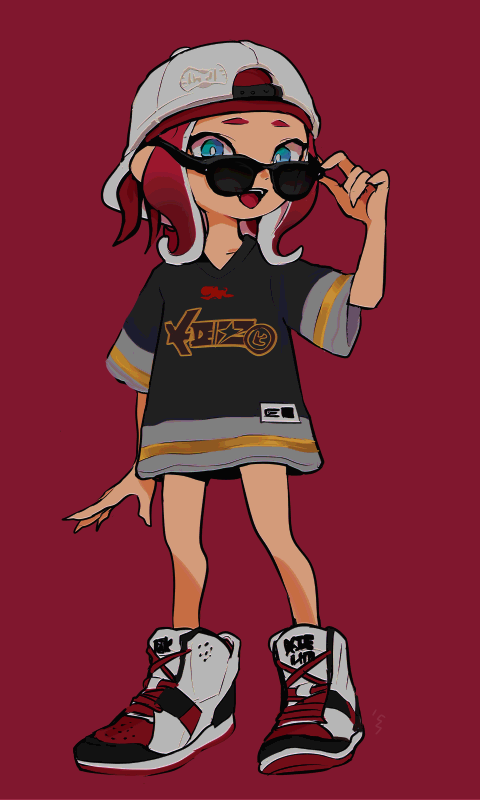 octoling player character and octoling girl (splatoon) drawn by imaikuy0