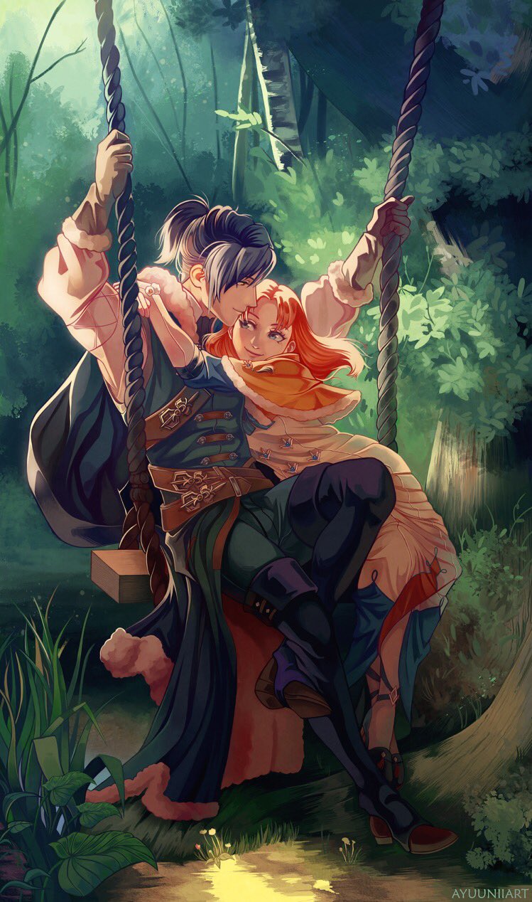 felix hugo fraldarius and annette fantine dominic (fire emblem and 1 more) drawn by iubworks