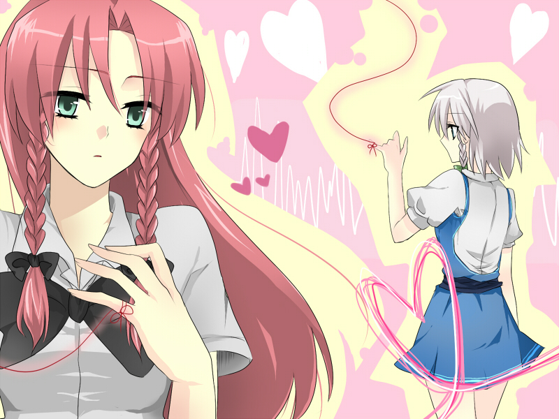 izayoi sakuya and hong meiling (touhou) drawn by kanaritu