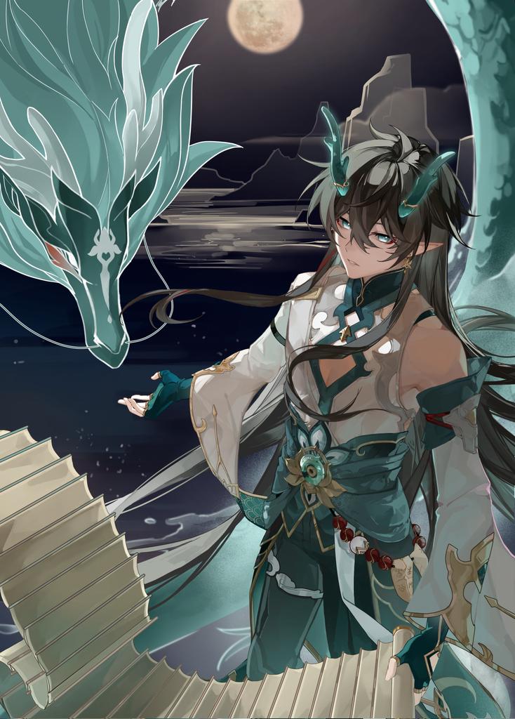 dan heng (honkai and 1 more) drawn by luoxue557