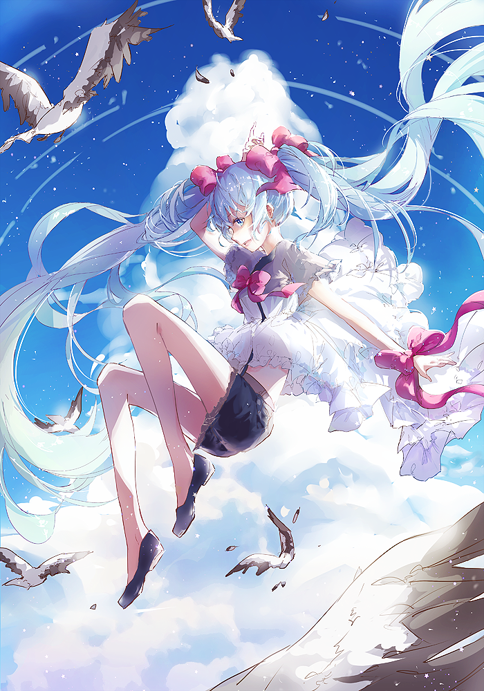 hatsune miku (vocaloid and 1 more) drawn by kinokohime