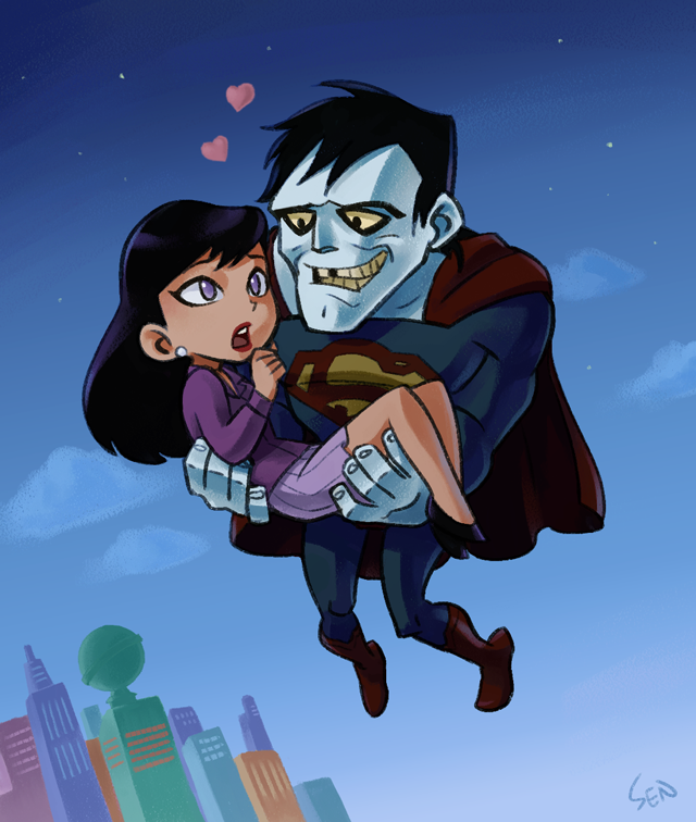 lois lane and bizarro (dc comics and 3 more) drawn by sen_(sen69)