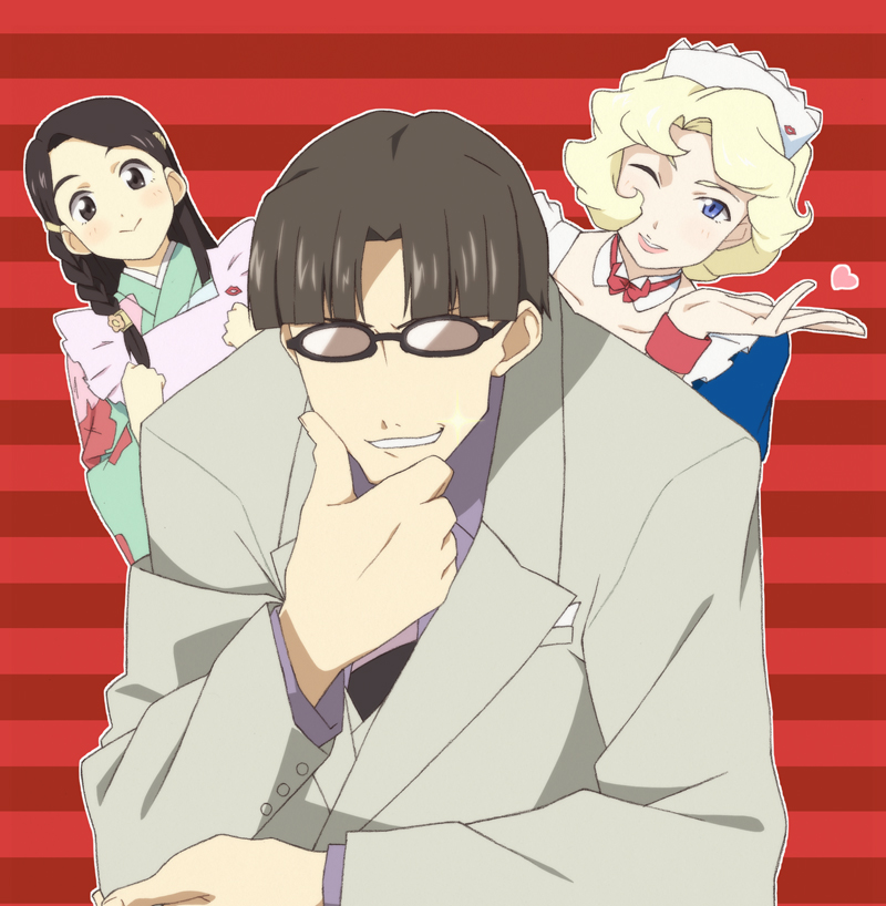 plum spaniel, yoshino anri, and michael sunnyside (sakura taisen and 1 more) drawn by natsuki_heru