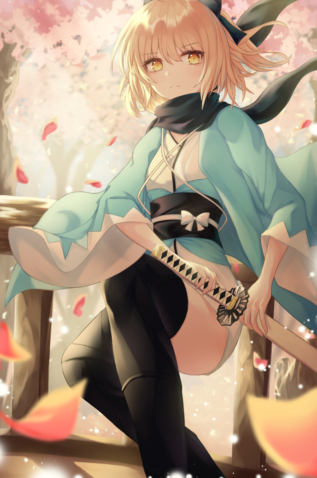 okita souji (fate and 2 more) drawn by gift_(artist)
