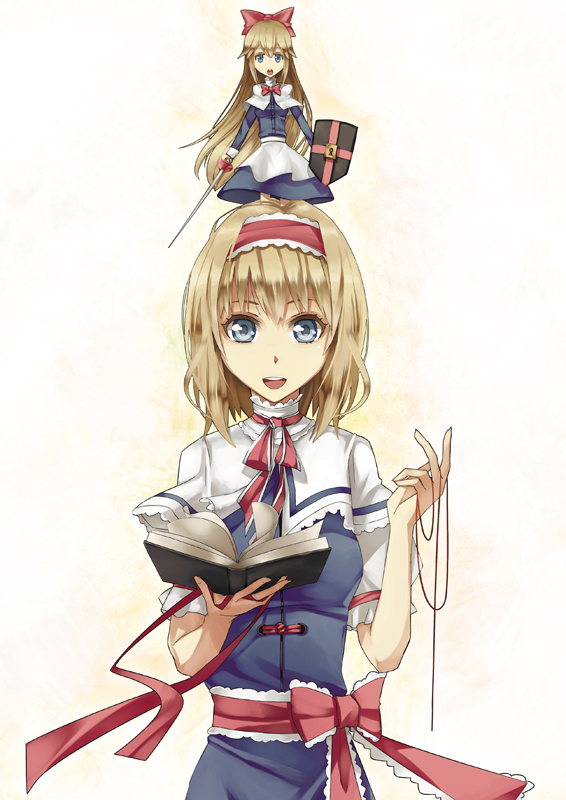 alice margatroid and shanghai doll (touhou) drawn by kibanda_gohan