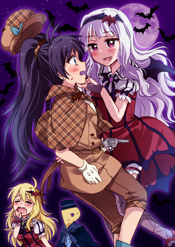 producer, hoshii miki, shijou takane, ganaha hibiki, and p-head producer (idolmaster) drawn by hiiringu