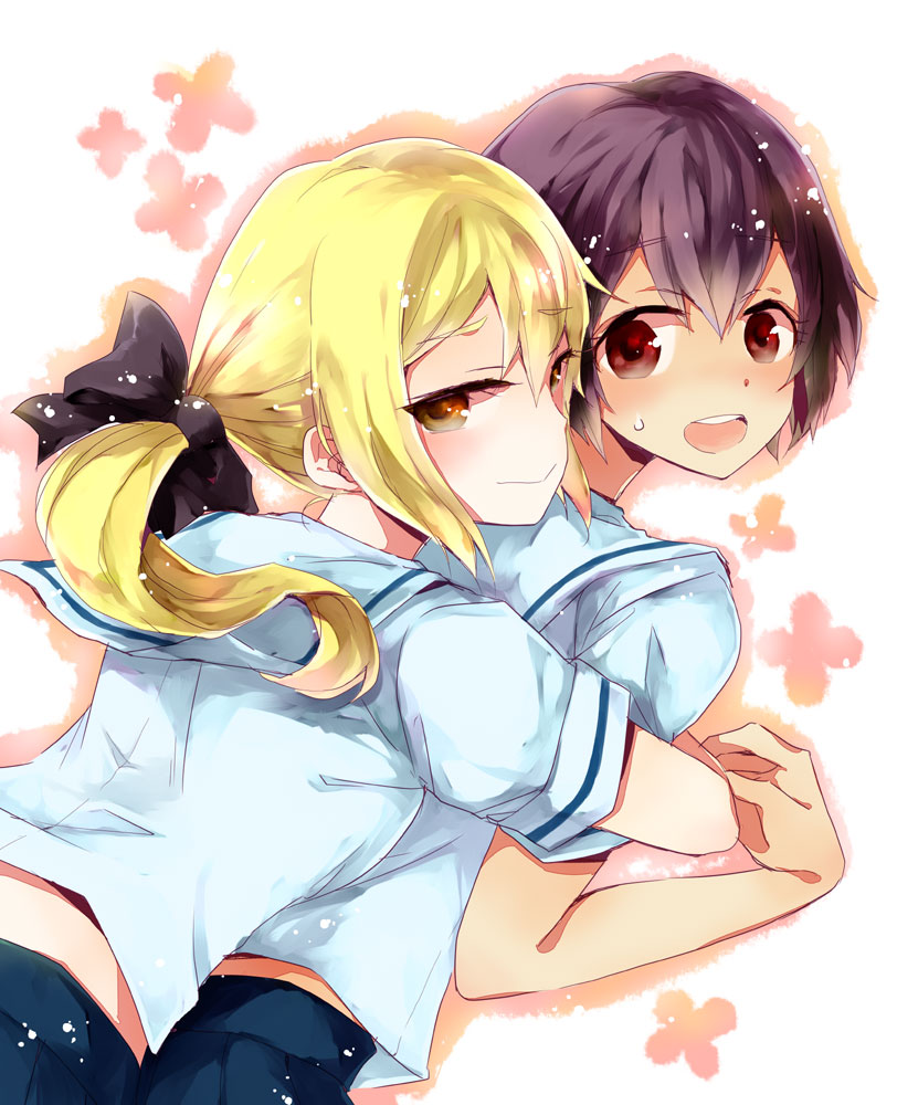 koujiro frau and daitoku junna (science adventure and 1 more) drawn by rishi_(kurou)