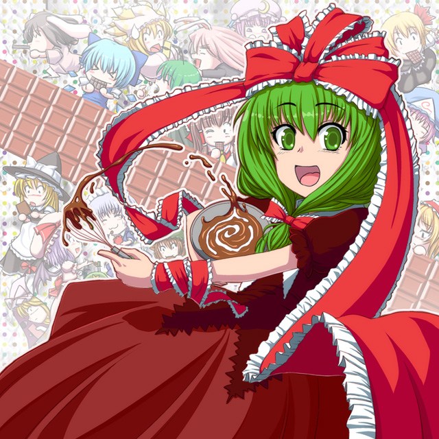 hakurei reimu, kirisame marisa, remilia scarlet, izayoi sakuya, alice margatroid, and 11 more (touhou and 1 more) drawn by iyamato